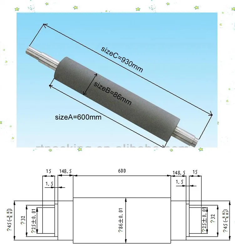 High Accuracy comby Anilox cylinder in printing machinery parts