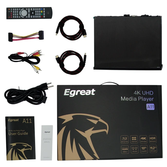 2018 Egreat A11 Ultra slim hd 4K blue blu ray Hard Drive media player