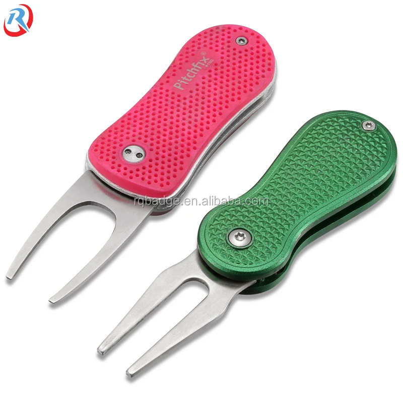 wholesale sale high quality magnetic foldable golf divot repair tools