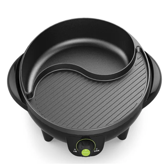 Liven Electric BBQ Grill with Hot Pot
