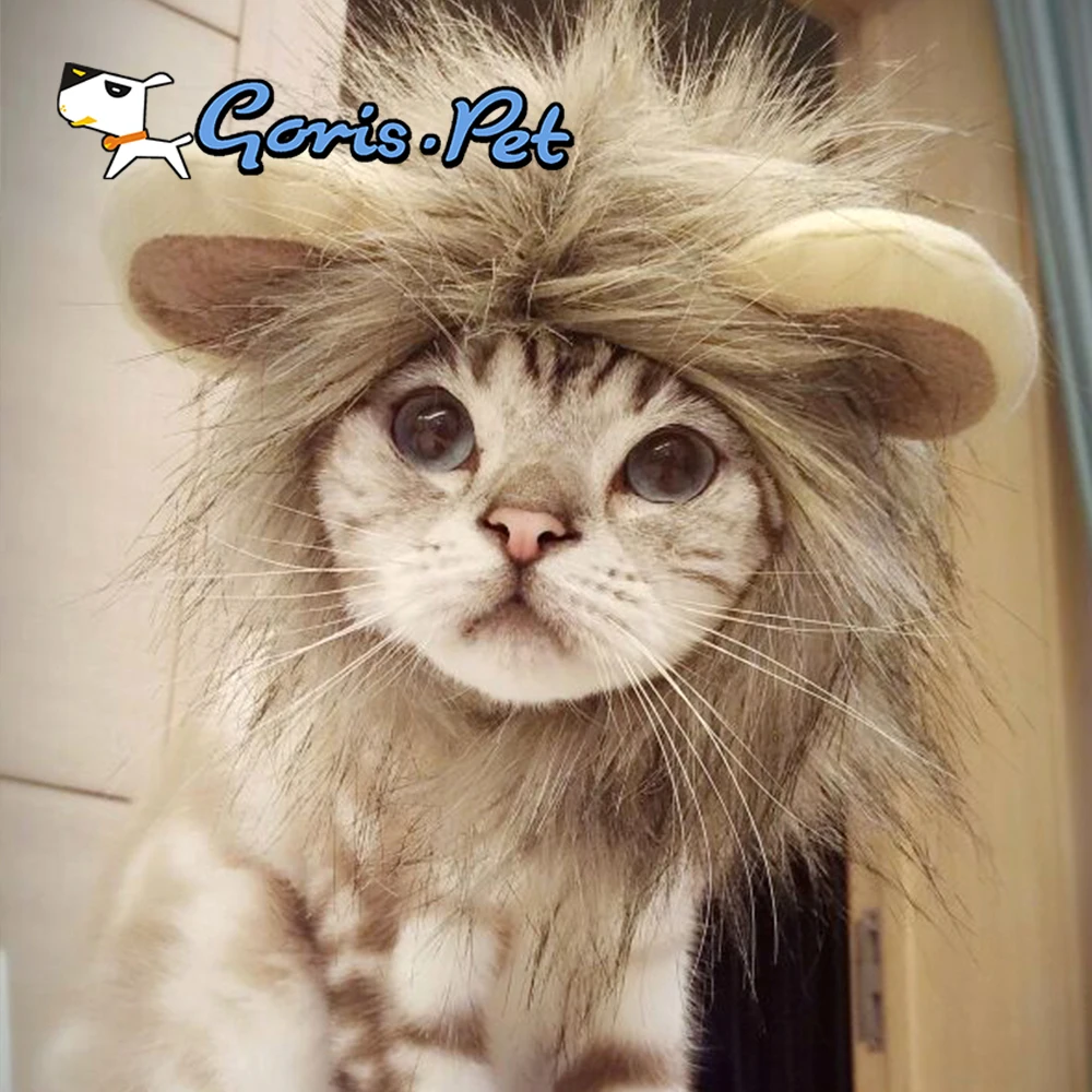 Funny Dog Lion Mane Cat Head Cosume Cosplay Wig
