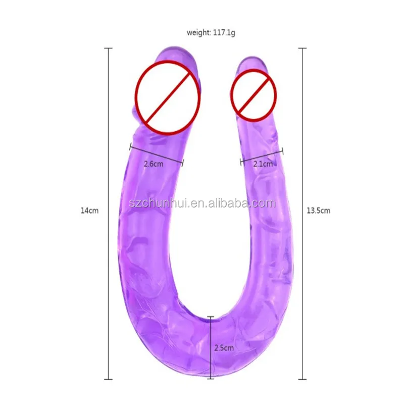 Tpe Sex Toys Double Dildo Realistic Penis Plastic Long Dildo For Women