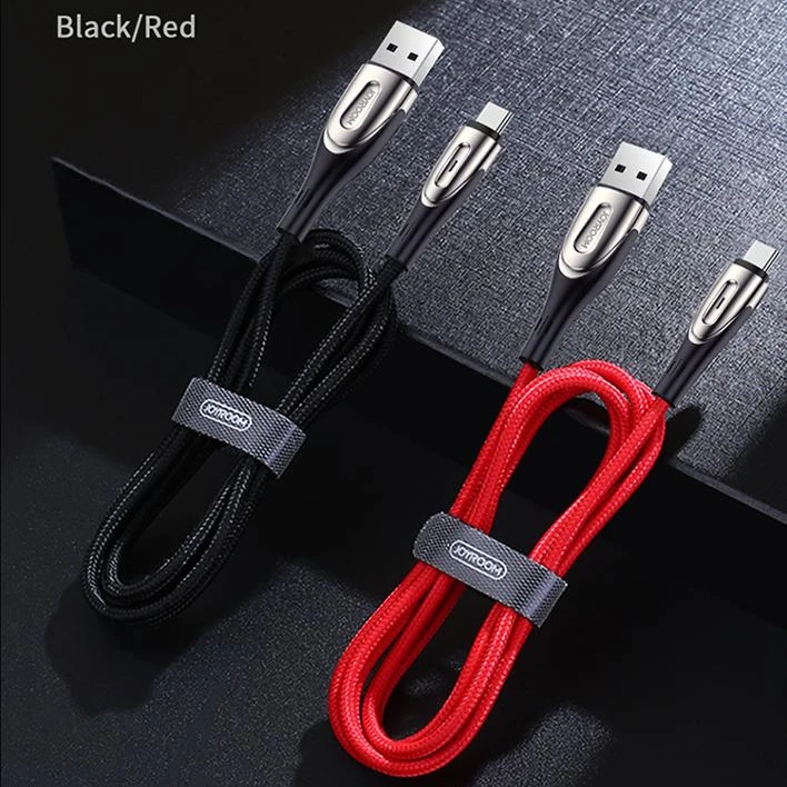 Joyroom S-M411 zinc alloy led data cable micro usb cable type c fast charging cable charger 3m 2m 1m