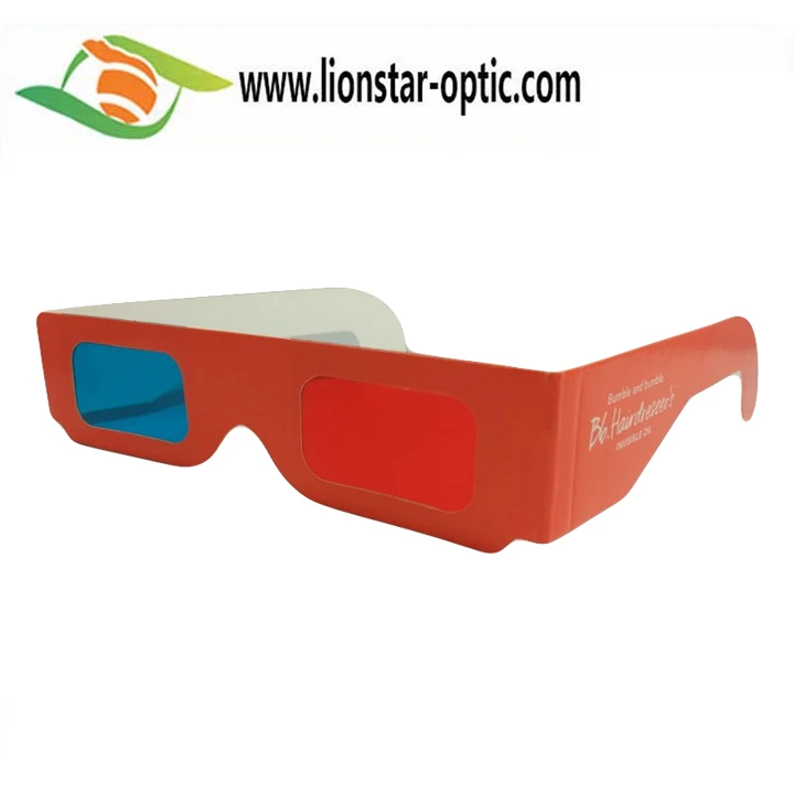 2021 индивидуальные брендовые бумажные 3d-очки Anaglphy 3D очки для фотосъемки красные и синие