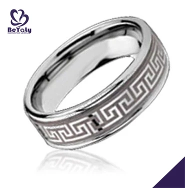 Smart cheap engraved hebrew stainless steel spinner rings