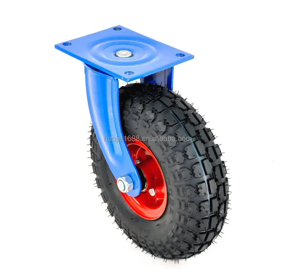 Source factory products 4.10/3.50-4 swivel rubber Pneumatic tyre casters