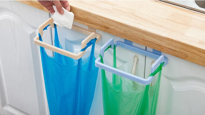 
Kitchen Cabinets Door Back Garbage Rack Hanging Design Garbage Bags Holder 