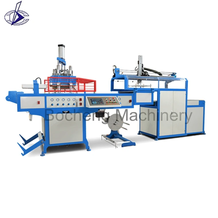 
BOPS/PVC/PET/PS Full Automatic Plastic Container with Lid Thermoforming Machine 