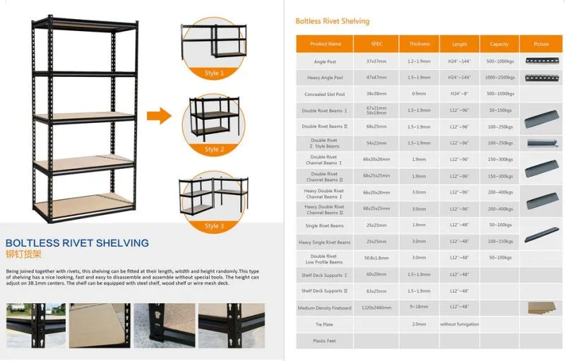2 Light duty industrial shelving unit 5 tier garage metal racking galvanized storage shelves steel mdf boltless shelving