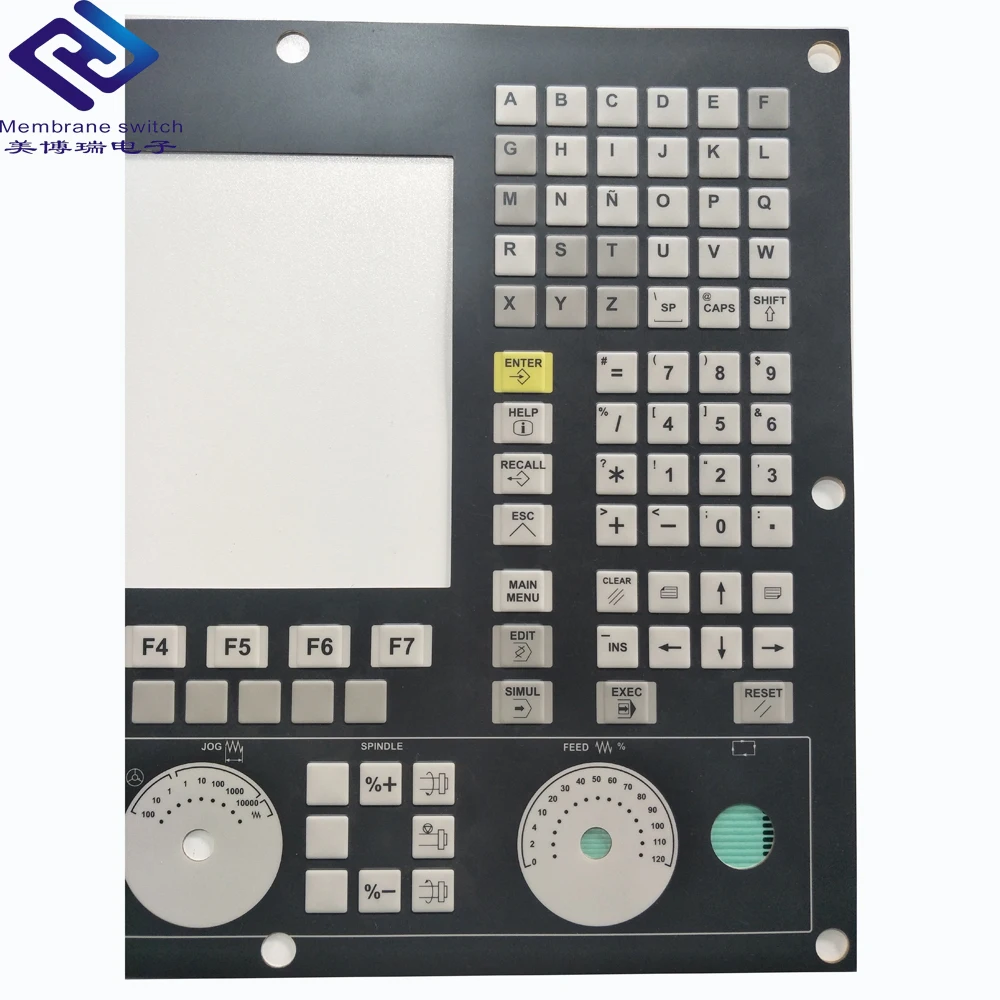 CNC milling machine keypad membrane control panel for industrial CNC panel