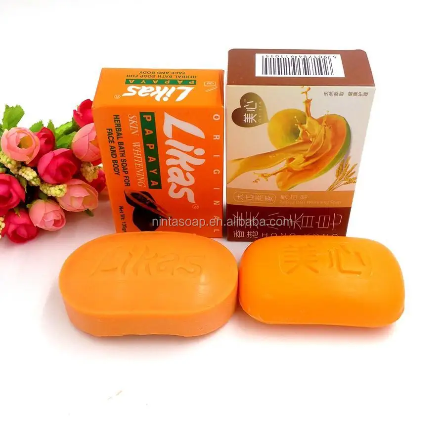 
100% natural herbal papaya whitening soap 