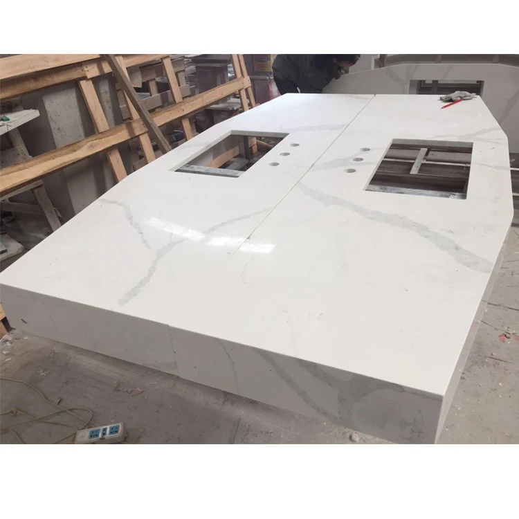 Commercial Calacatta Gold Countertops Vanity Bathroom Vanity Tops Table Tops With Quartz Countertop Philippines