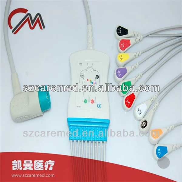 10 приводит врач контрольном экг экг кабель с круглыми разъем