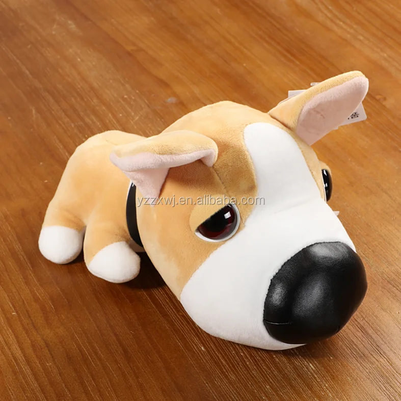 free sample big head plush dog stuffed big head dog animated stuffed dogs