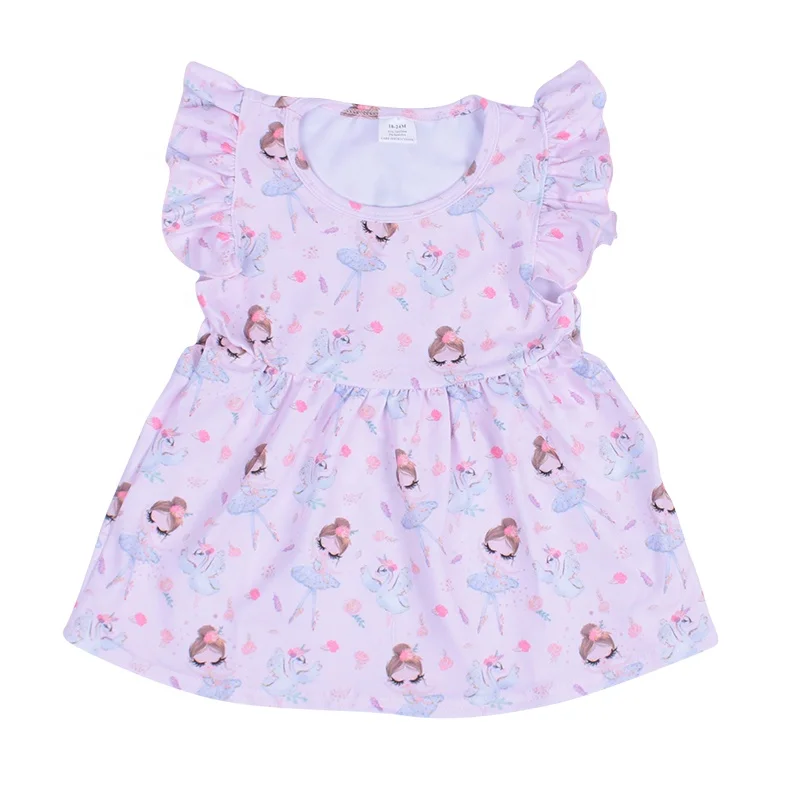 
wholesale baby girl floral t shirt fly lace ruffle flower children clothes girl swan pattern cute sleeve shirt clothes 