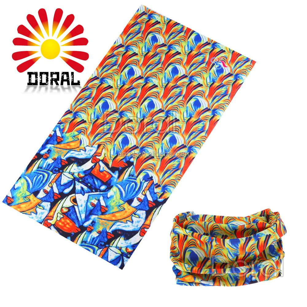 Best Selling High Quality Colorful Bandanas Sego Headtie ,Flower Headwear, Seamless Scarf Bandana