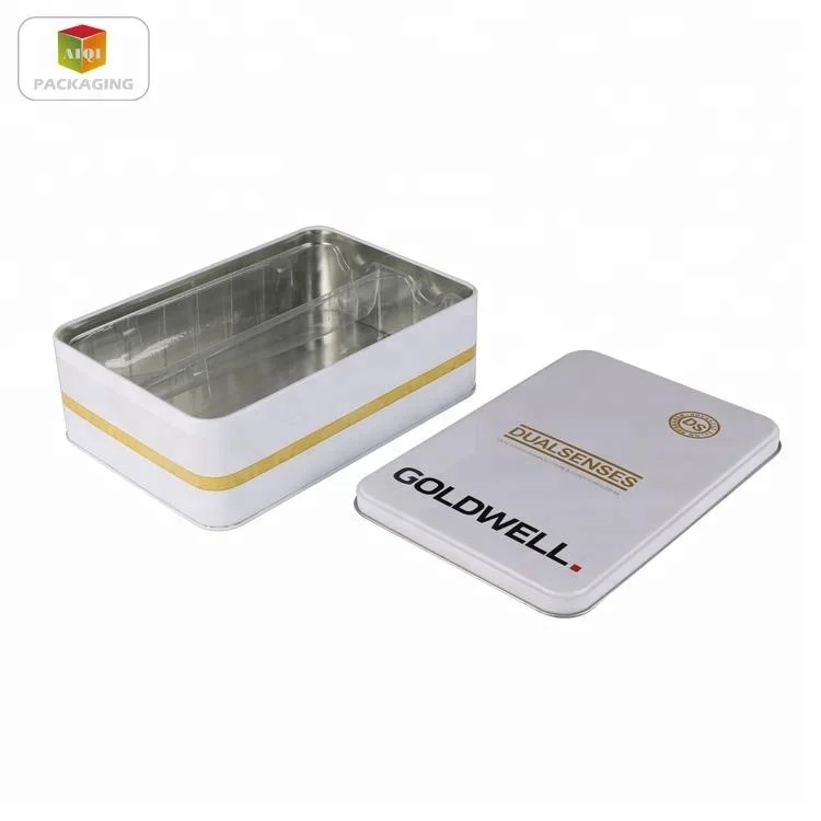 Wholesale rectangular metal tinplate white household first aid tin box