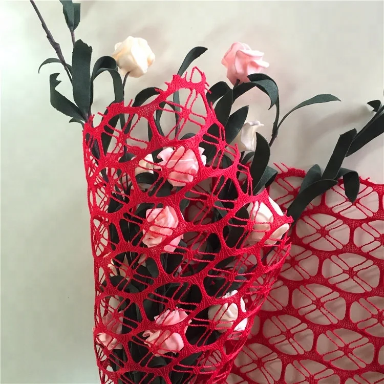 
gift industrial use and plastic material flower wrapping mesh 