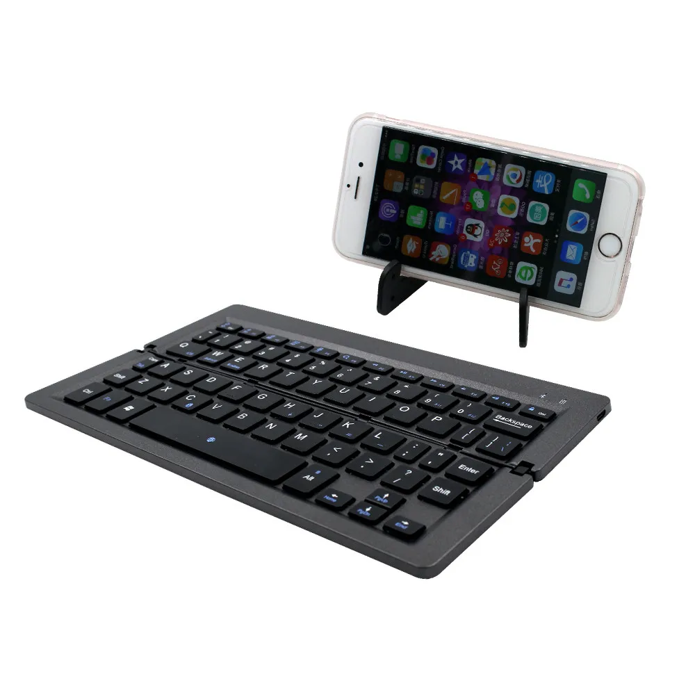 Высокое качество металлический складной карманный Bluetooth складывающаяся клавиатура беспроводная клавиатура для