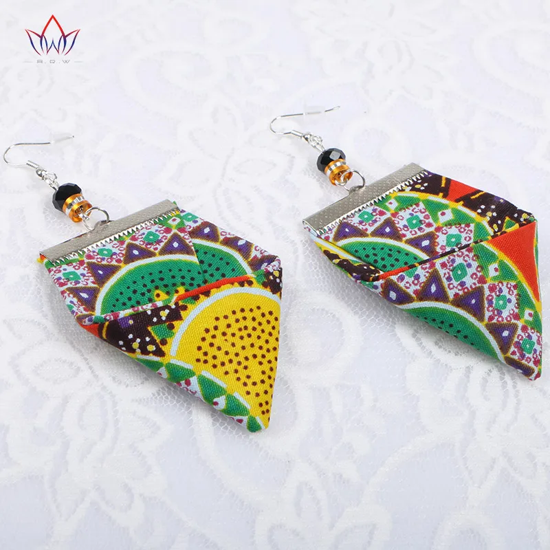 2019, уникальные треугольные серьги, африканские ювелирные изделия, африканские тканевые серьги ручной работы, африканские серьги, экологичные украшения WYB125