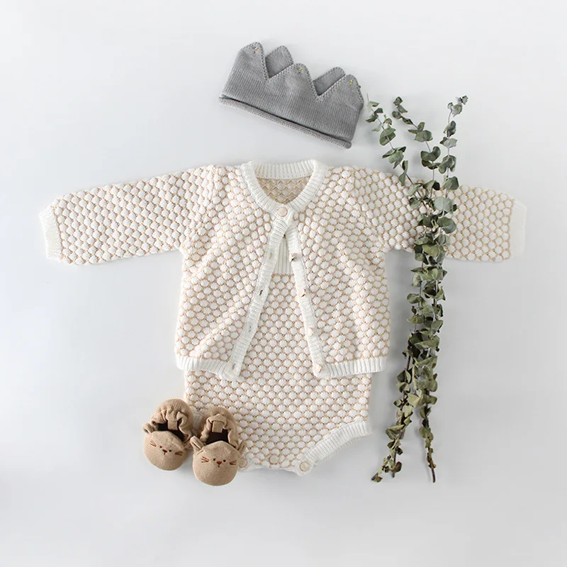 2019 Baby Girls Clothes Autumn Winter Newborn Baby Girl Knitted Sweater Cardigan Kids Cotton Infant Baby Clothing for Girls 0-2Y