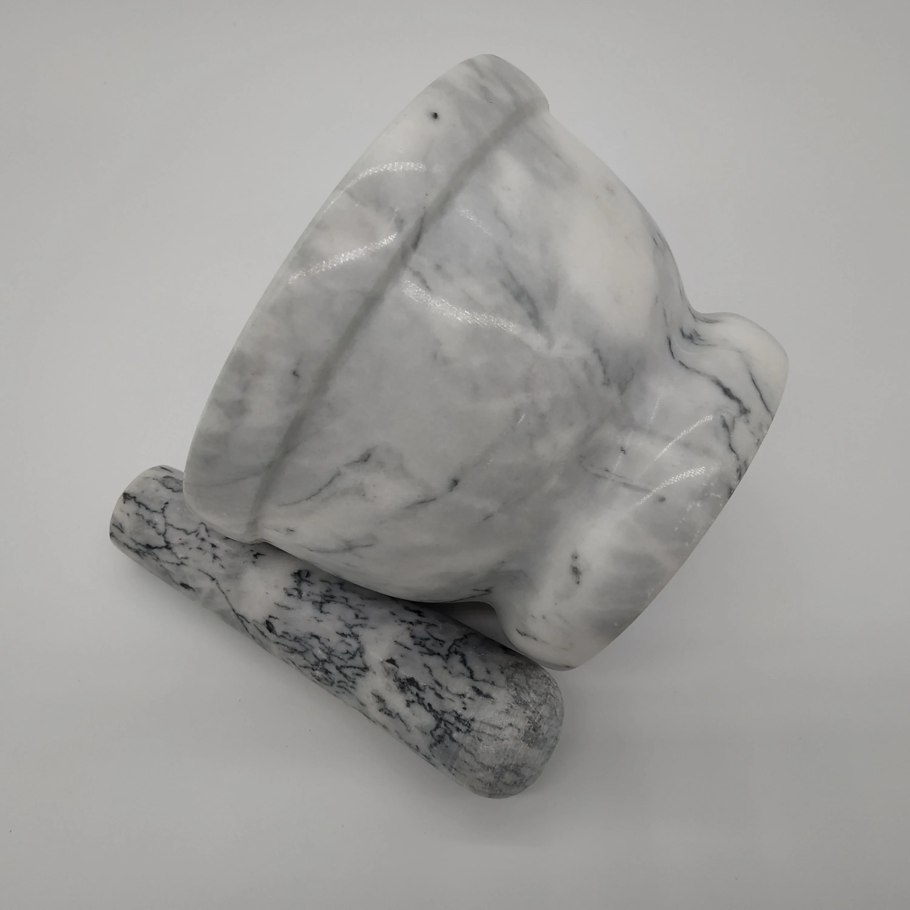 
Marble Mortar and Pestle with Polished Surface 