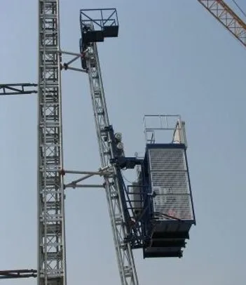 Inclined construction hoist curved steel building machinery