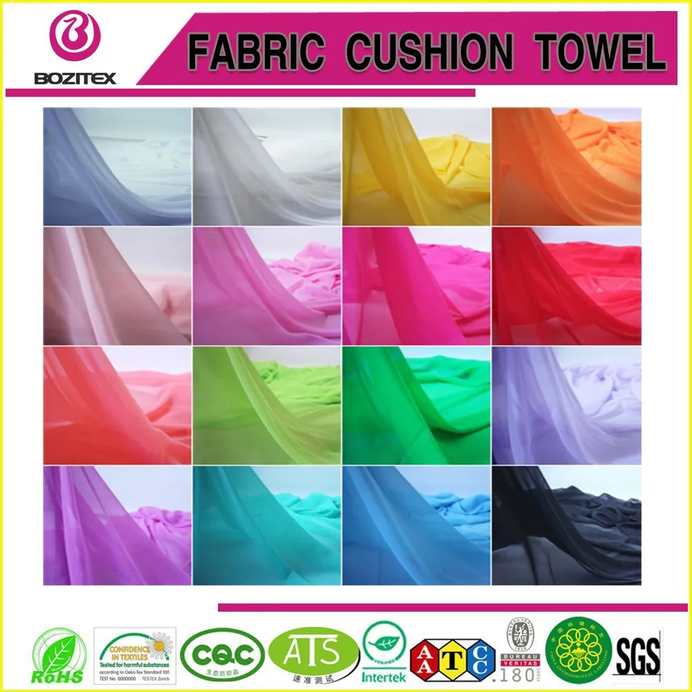 100% полиэстер радужными шифон для платья