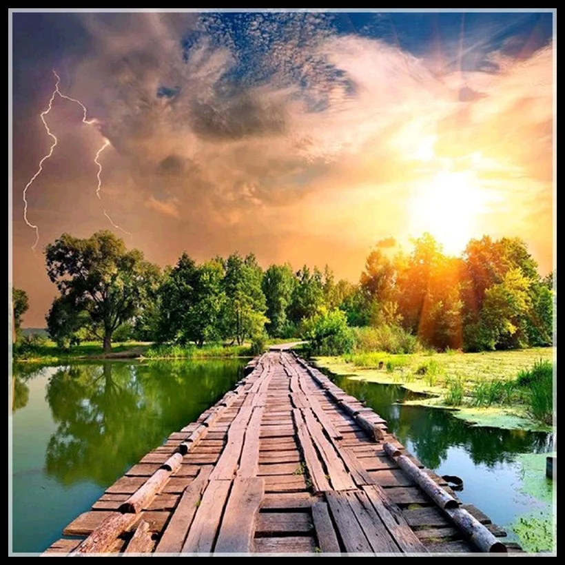 
Fashion Style Landscape DIY 5D Diamond Painting 