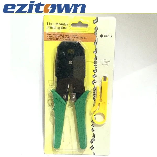 HT-315 Telecom multifunctional connector crimping pliers RJ10 RJ11 RJ12 rJ45 hand telecom crimping tool