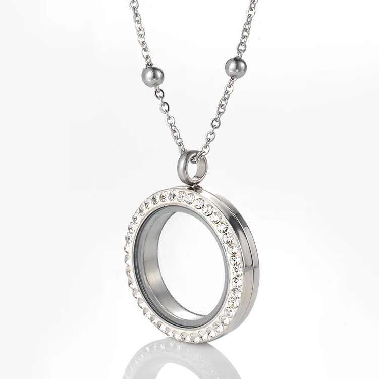 New floating stainless steel locket crystal perfume the locket for 2016