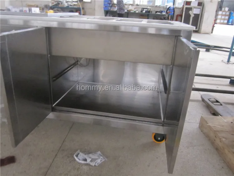 Commercial Insulated Garnish ice cream Topping Station showcase with Refrigerator