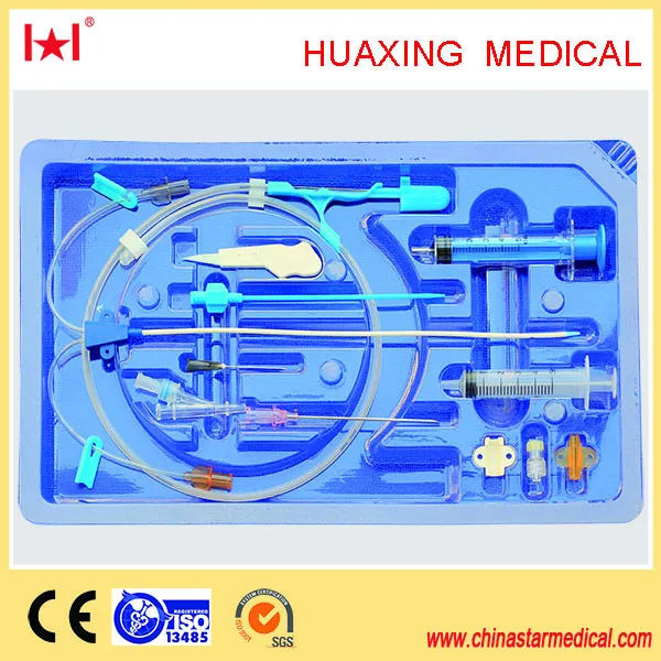 disposable surgical 2 lumen Central Venous Catheters Double lumen Releases Hickman set