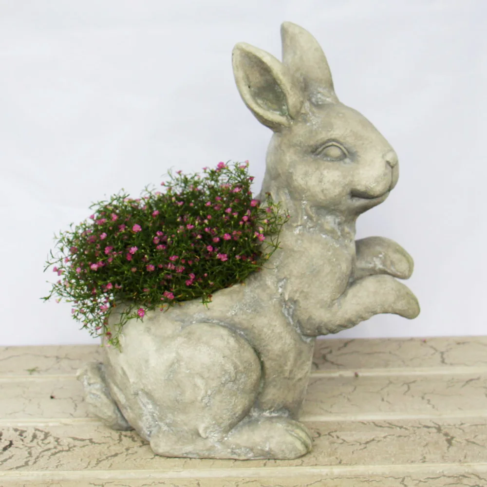 flower pot decoration rabbit animal flower pot garden decoration