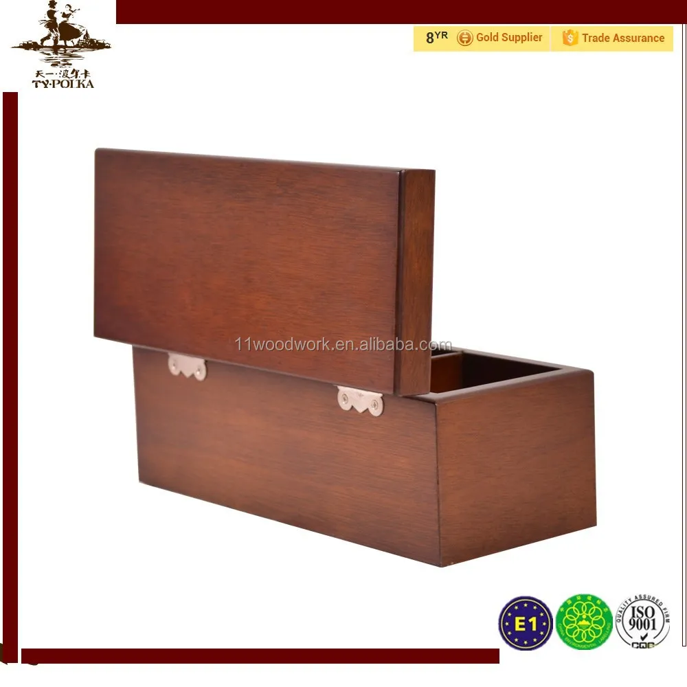 
OEM Accept Lightweight Empty Nature Wood MDF Tea Box 