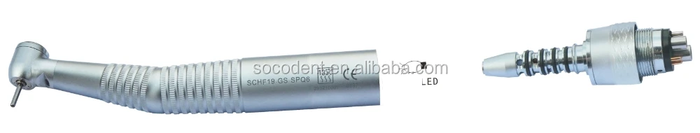 
SOCO standard Push button LED fiber optical dental high Speed Handpiece compatible with Sirona 
