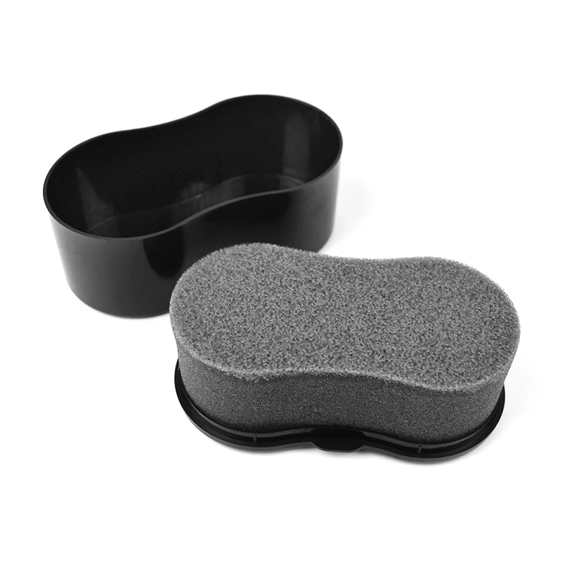 Shoe shine sponge and shoe polish sponge with neutral color