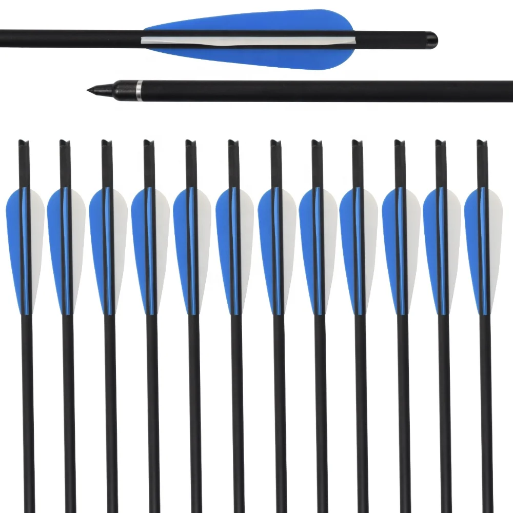 Bow Bolt Fiberglass Arrow Wholesale Blue color for Archery Shooting Hunting Outdoor