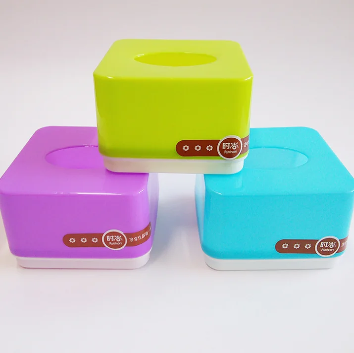 Hot sale small square paper towel box plastic tissue box