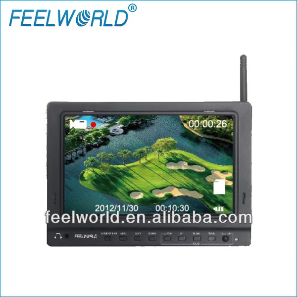 Беспроводной с питанием от аккумулятор 7 дюймов tft lcd заднего вида автомобиля обратный монитор с hdmi входом, нет синий экран