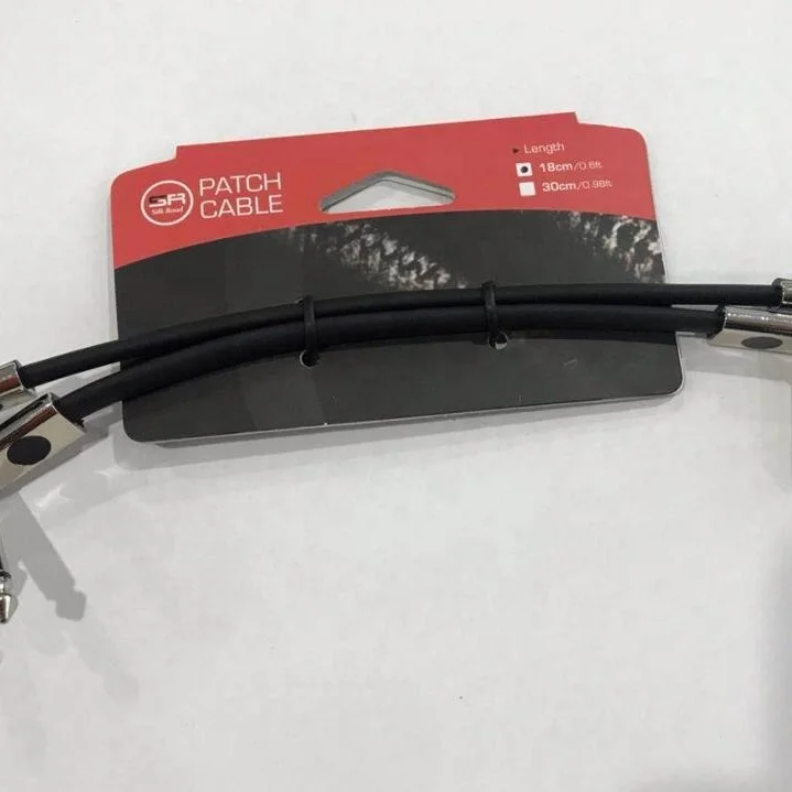 Профессиональный литой гитарный соединительный кабель никелированный разъем 1/4 дюйма OEM низкие потери 2 шт. в упаковке с индивидуальной другой длиной