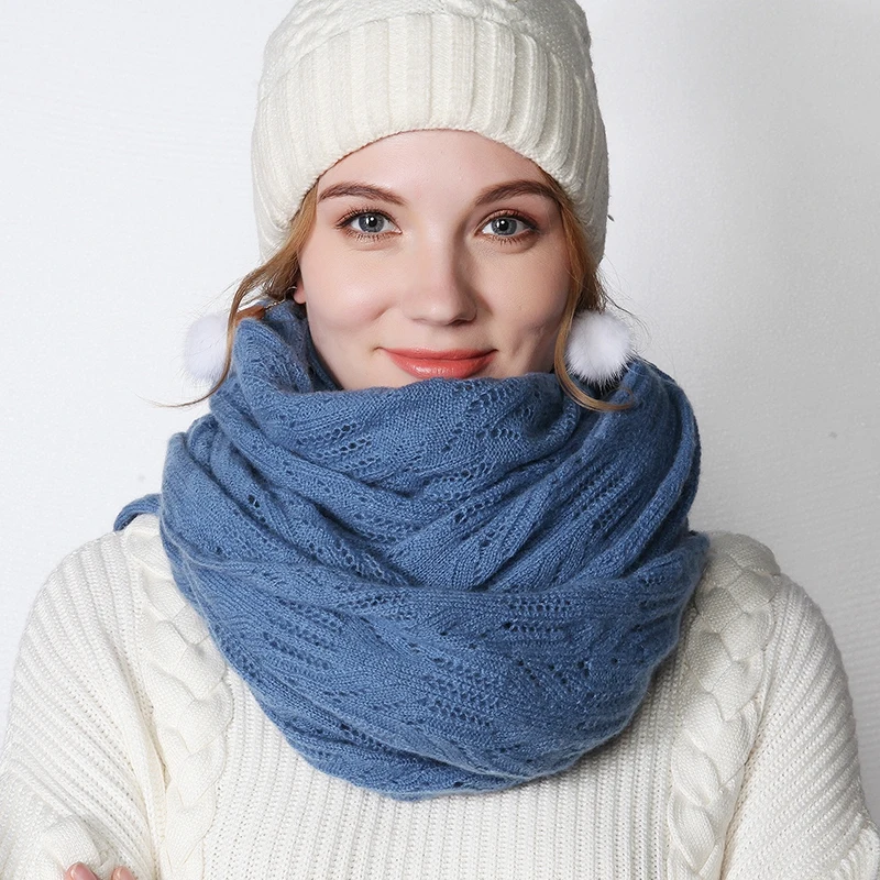 Оптовая продажа, женский шарф из чистой козы, кашемировые вязаные шали 12GG, модные шали для женщин, шарфы в Корейском стиле