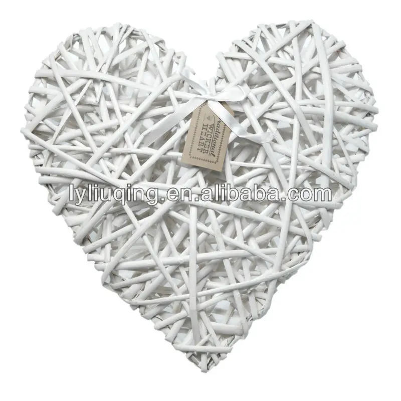 Wicker hanging heart for Christmas wicker heart wicker wreath for Christmas decoration