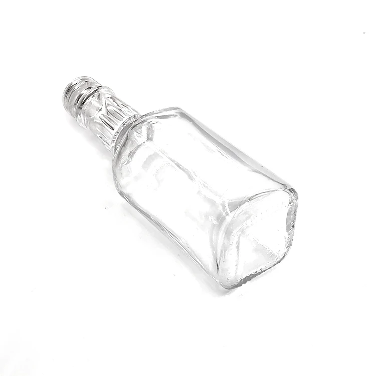 Miniature Fancy Drinking Bottle 50ml Mini Square Whisky Bottle Glass