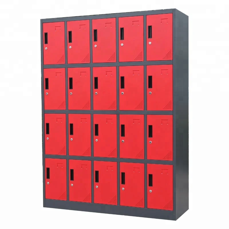 20 Door Metallic horizontal metal sports electronic gym school small metal locker