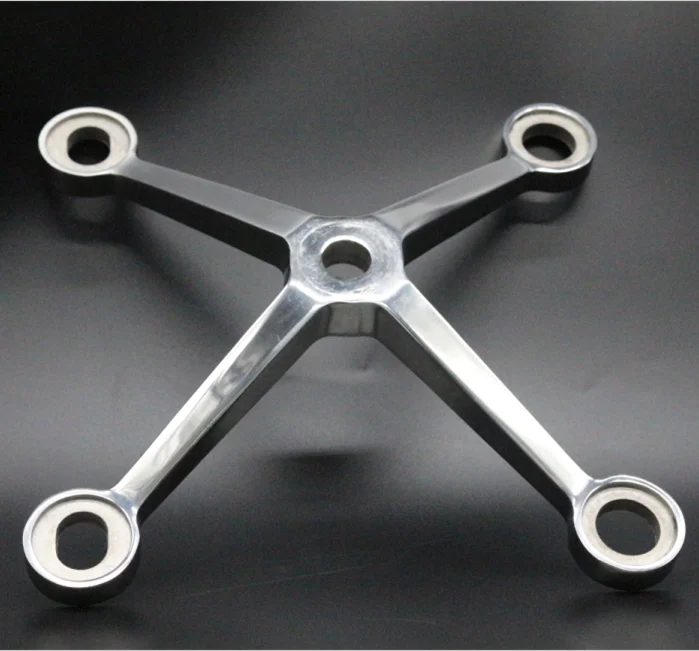 Четыре руки нержавеющая сталь стекло шторы настенный держатель паук