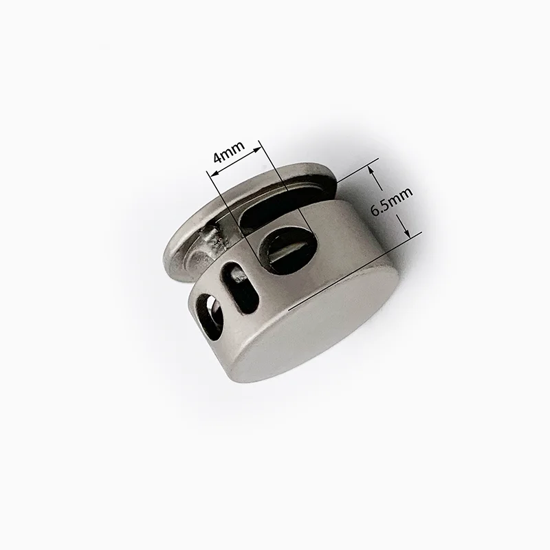 
Custom wholesale adjustable metal cord lock end bag spring cord stopper 