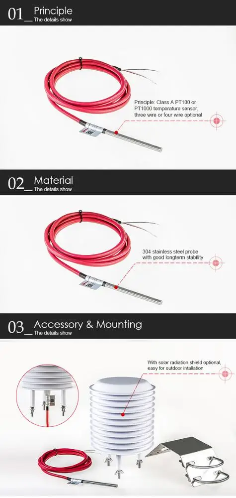 RK310-01 Industrial Thermocouple Pt100 PT1000 RTD Temperature Sensor for Sale