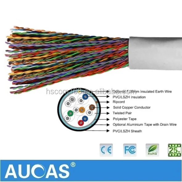 Indoor cat3 multipair 2-200 pairs Communication rj11 telephone cable