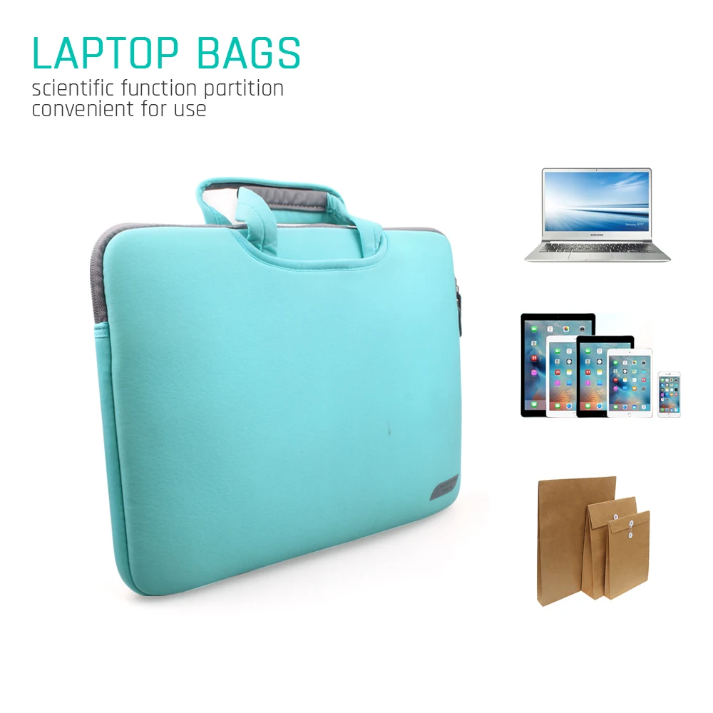 Wholesale Private Label 13 14 15 inches Neoprene Laptop Bag Case Durable Neoprene Laptop Sleeves